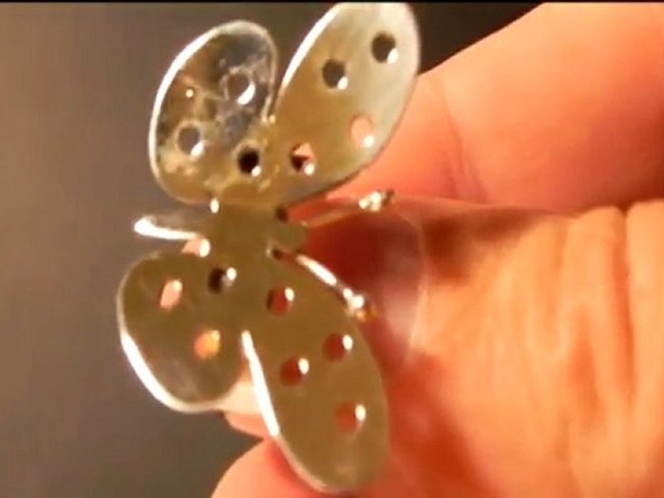 Bague argent papillon