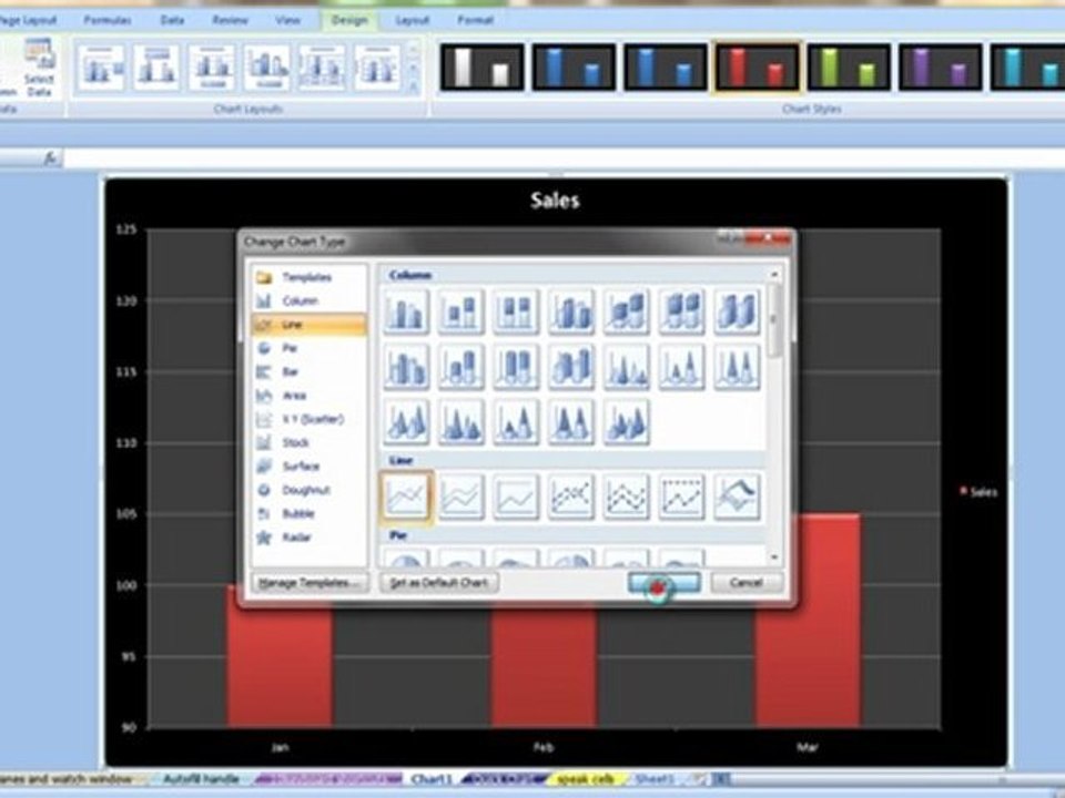 Quick charts in Excel, quick graphs in Excel, Excel Tutorial