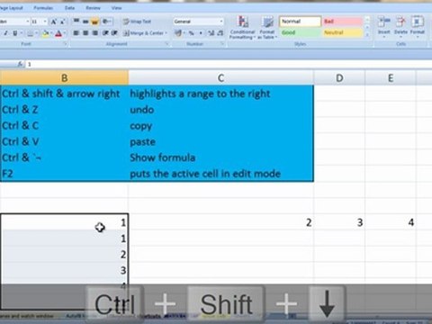 Keyboard shortcuts, excel for accountants, CPD accountant