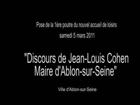 1ère poutre : discours du maire