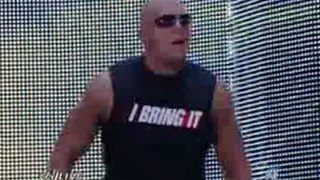 Raw 3_14_11 The Miz attacks John Cena as The Rock