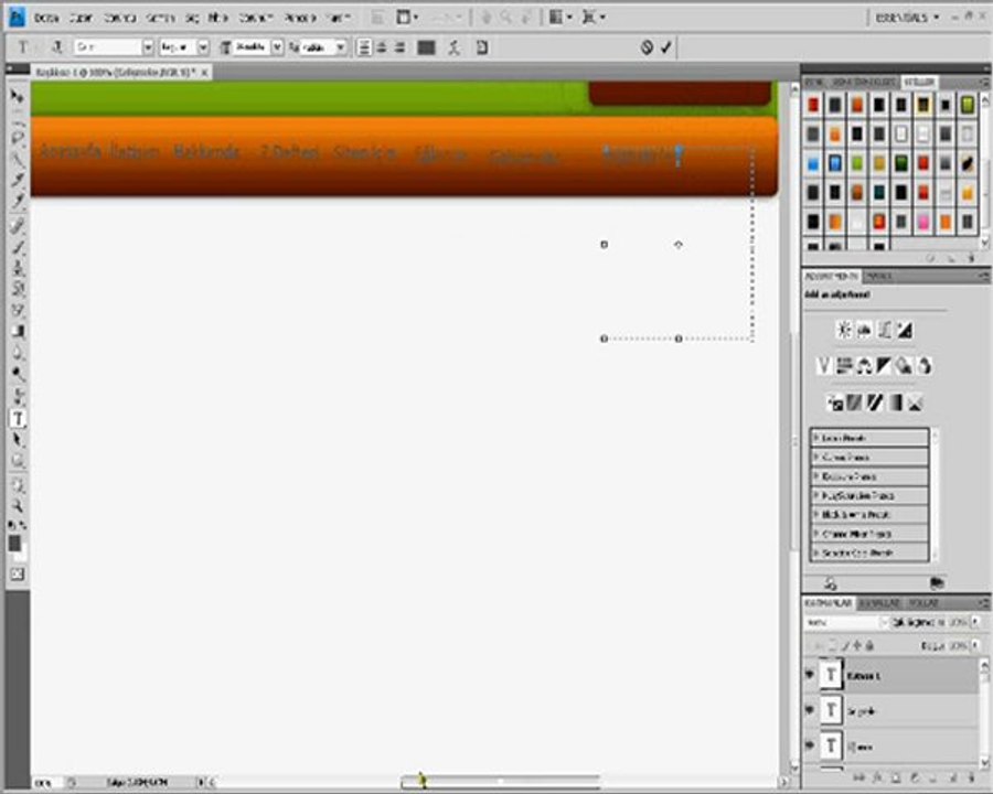 Photoshopta Css Tasarım Çizimi .