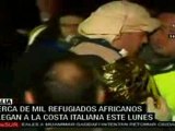 Cerca de mil refugiados italianos llegaron a Lampedusa