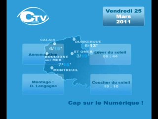 Calaisis TV Météo vendredi 250311