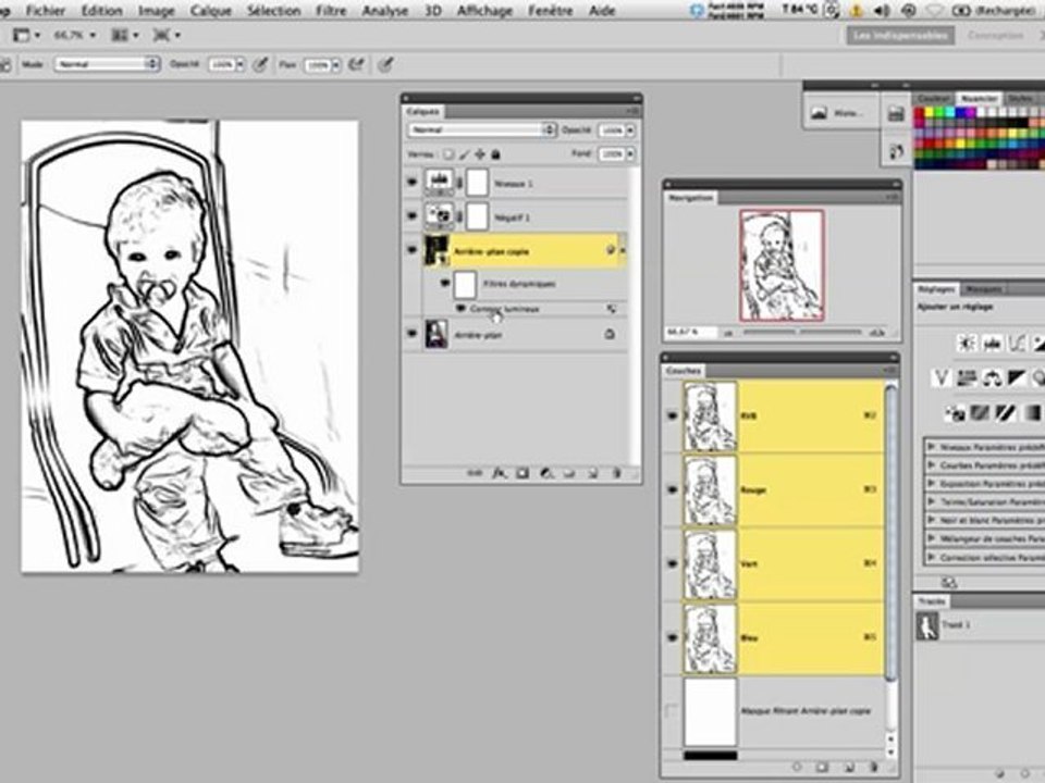 tutoriel photo en dessin trait