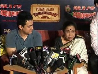 Amir Khan And Asha Bhosle At  Teesri  Manzil  Press Meet