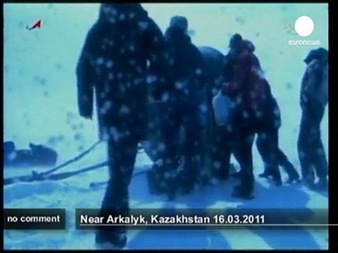 Soyuz space capsule lands in Kazakhstan - no comment