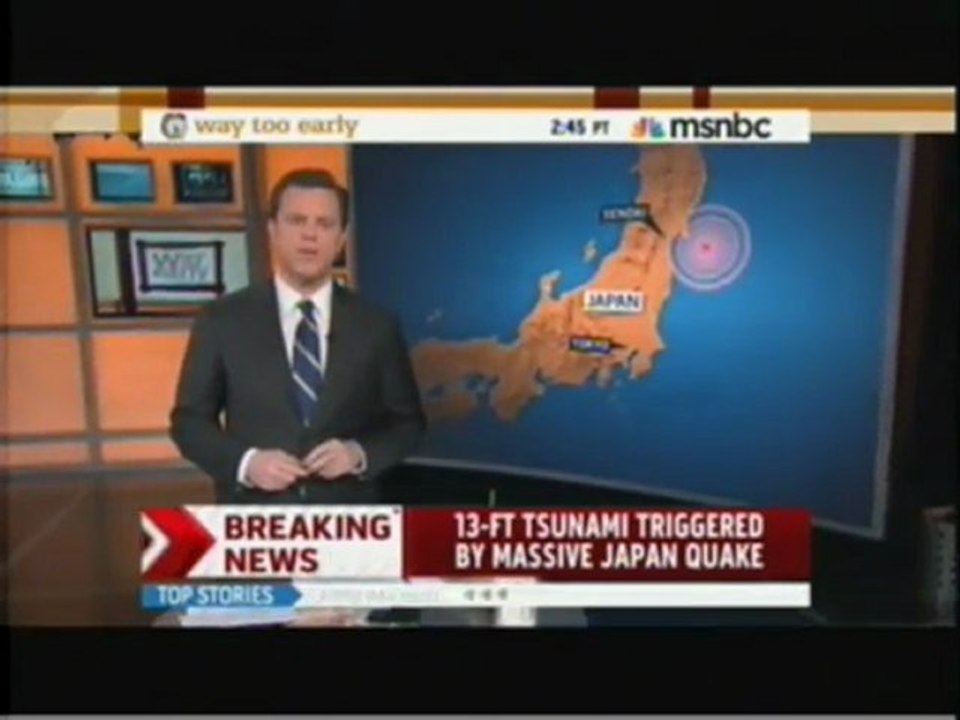 Sendai Tokyo, Japon, magnitude de 8,9 séisme et tsunami