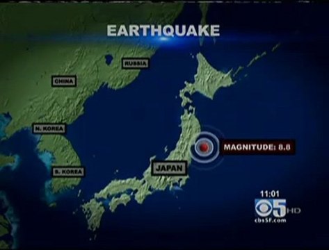 Tremblement de terre 8.9 frappe le Japon