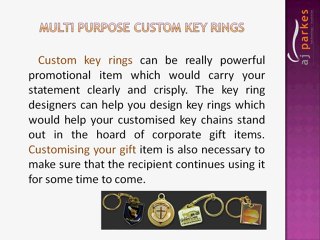 Multi Purpose Custom Key Rings by AJ Parkes