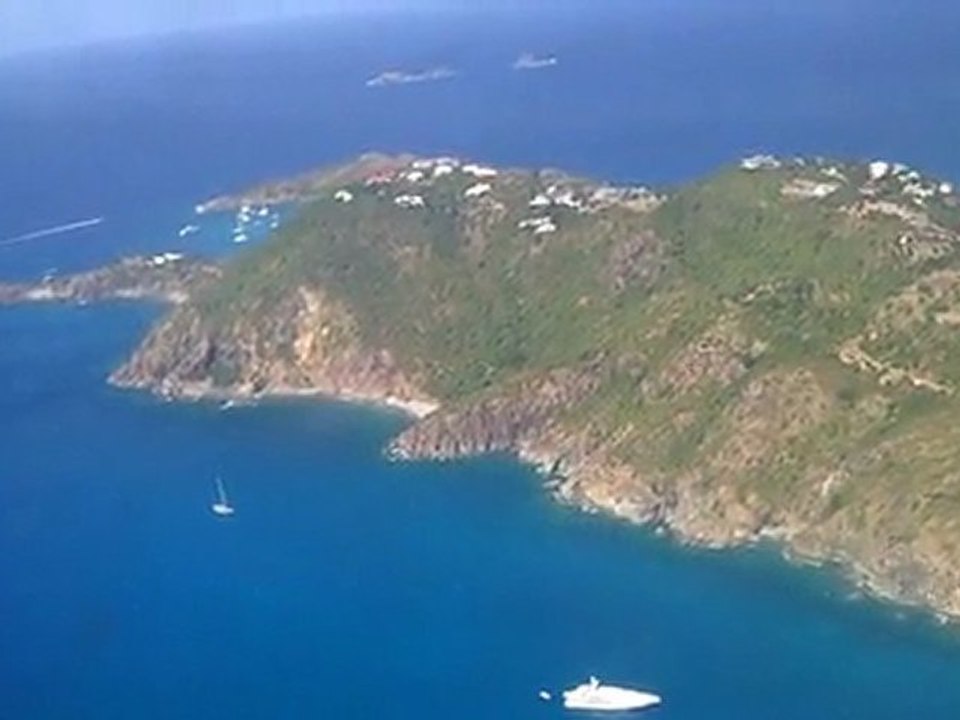 St Barth Vue Par Avion et Atterrissage