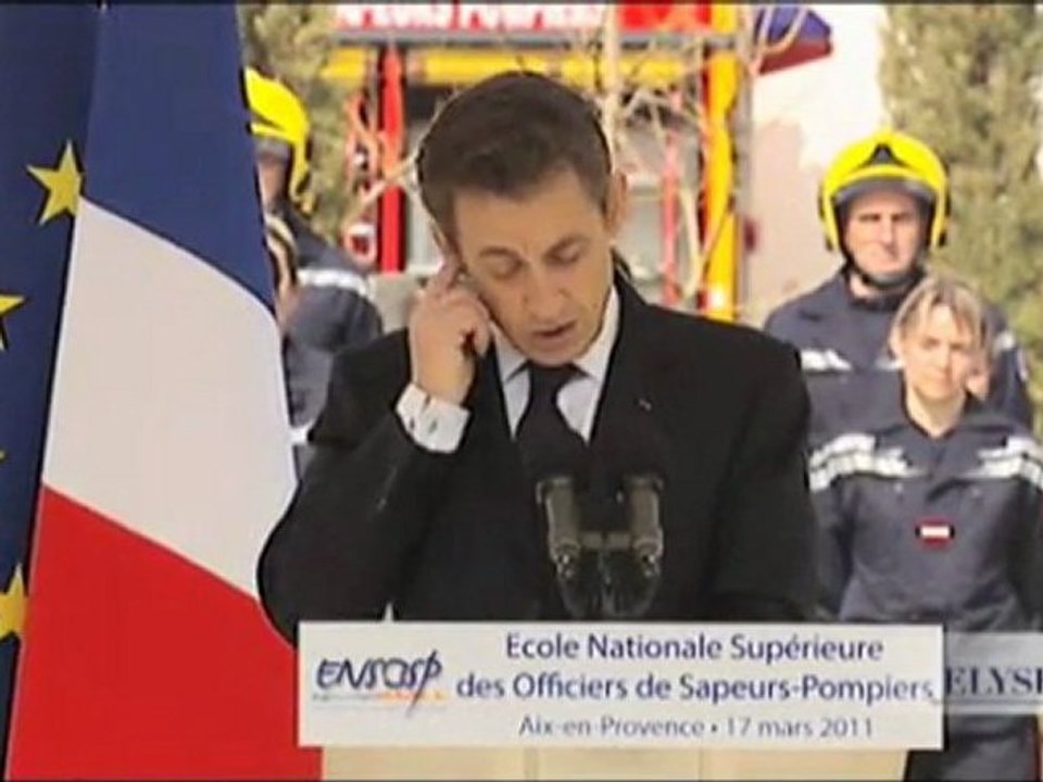 Discours de N. Sarkozy à Aix-en-Provence sur la place et l'avenir de nos sapeurs-pompiers