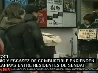 Japón: frío y escaséz, golpean Sendai