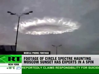 etrange cercle dans le ciel de moscou