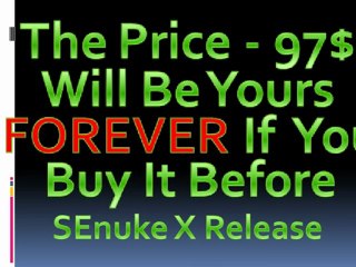 SEnuke Discount just until SEnuke X release