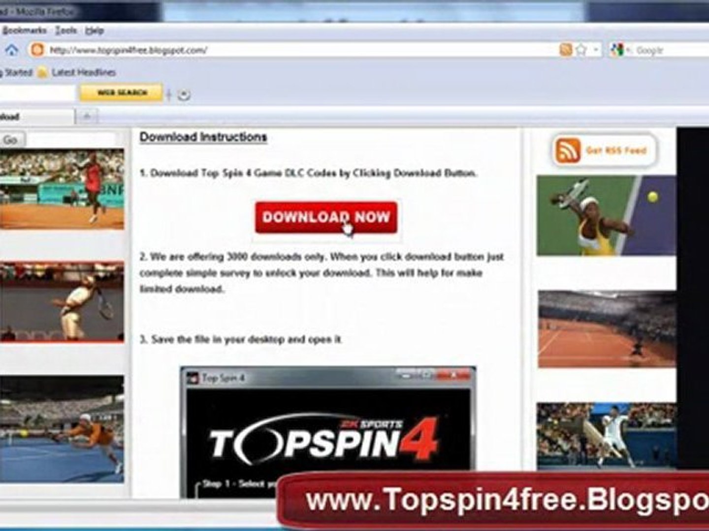Get free Top Spin 4 PS3 and Xbox 360 Codes for free - video Dailymotion