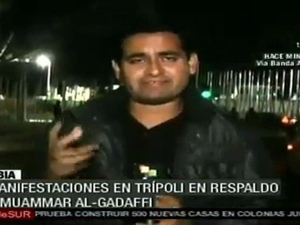 Manifestaciones en Trípoli en respaldo a Muammar Al-Gaddafi