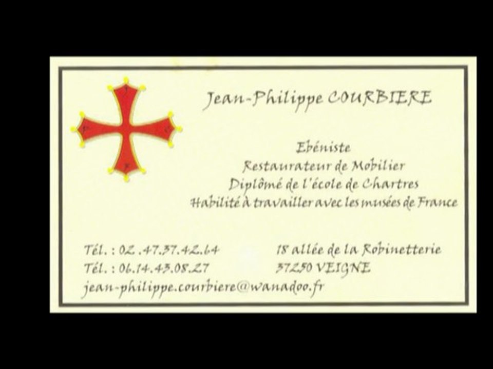 Jean-Philippe COURBIERE : restauration de mobilier ancien, ébéniste / Veigné