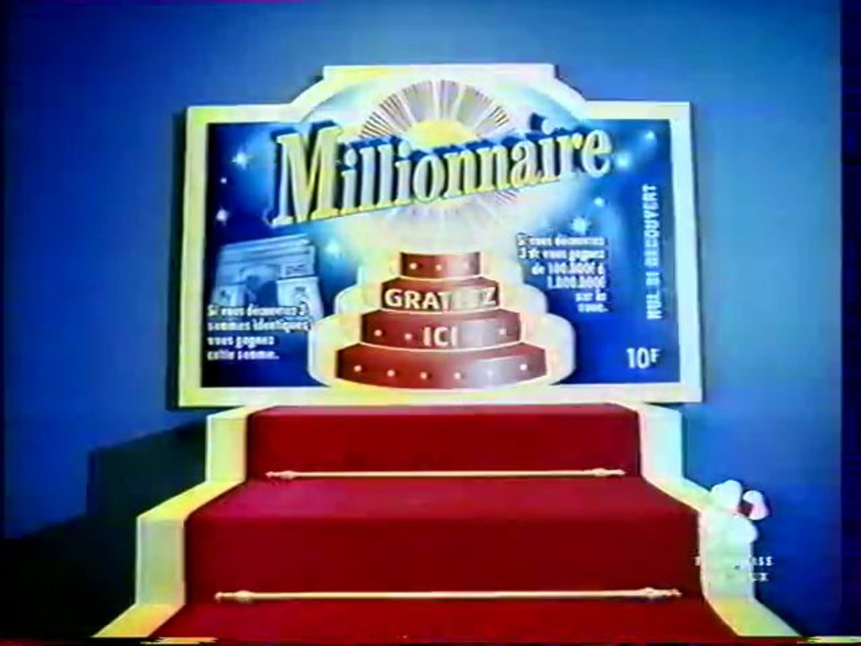 Publicité Millionnaire Francais des jeux 2000
