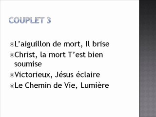 Chant 19.03.11 : Christ Jesus Ressuscite