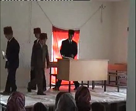 Aşağı Sarıca Köyü'nde Öğrencilerden İstiklal Marşı Programı