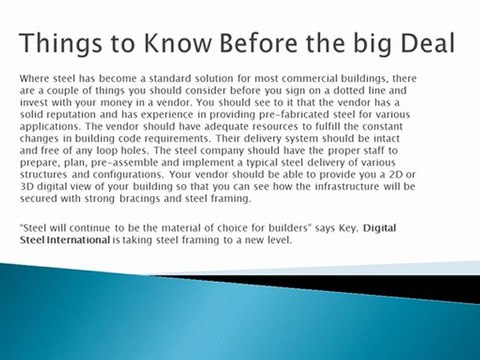Digital Steel International Important Aspects to Know Before Constructing a Steel Building