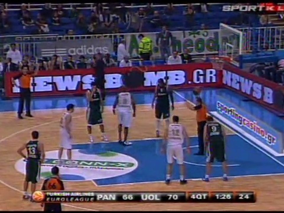 Panathinakos - Union Olimpija (OT 95_88) Highlights (9.12.2010)