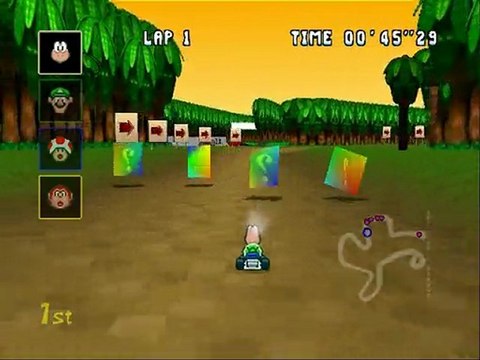 Mario Kart 64 Retexture - Super Mario Kart - DK's Jungle Parkway (BFrancois)