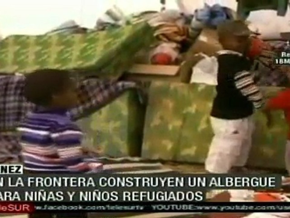 Albergue para niños refugiados en frontera Libia-Túnez