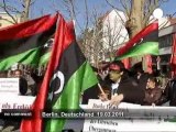 Anti-Gaddafi protest in Benghazi and Berlin - no comment
