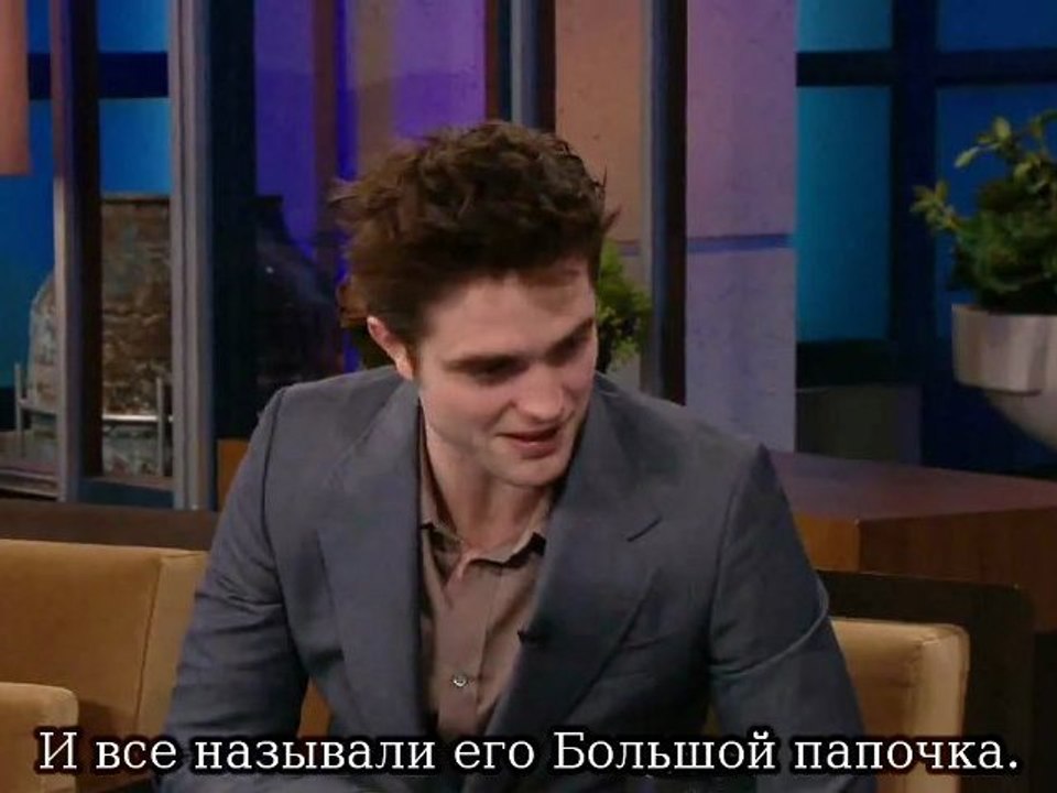 Robert Pattinson on Jay Leno 2011 Part 1, русские титры