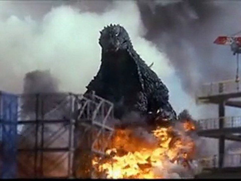 Support for Japan: "Godzilla can not do it alone".  [Good guy Godzilla; Japanese Hero]