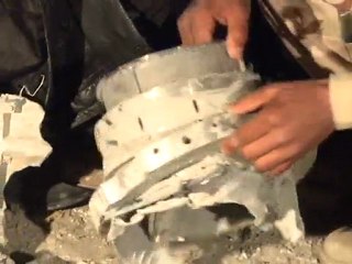 Building of Kadhafi residence destroyed