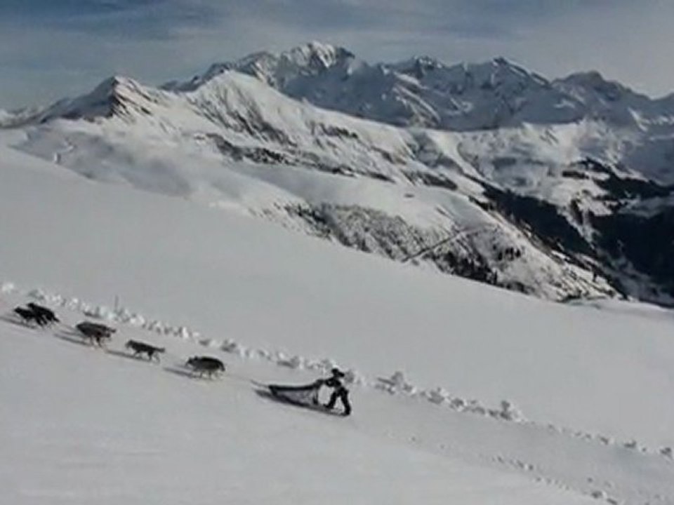Images de l'helidrone sur La Grande Odyssée Savoie Mont Blanc 2011