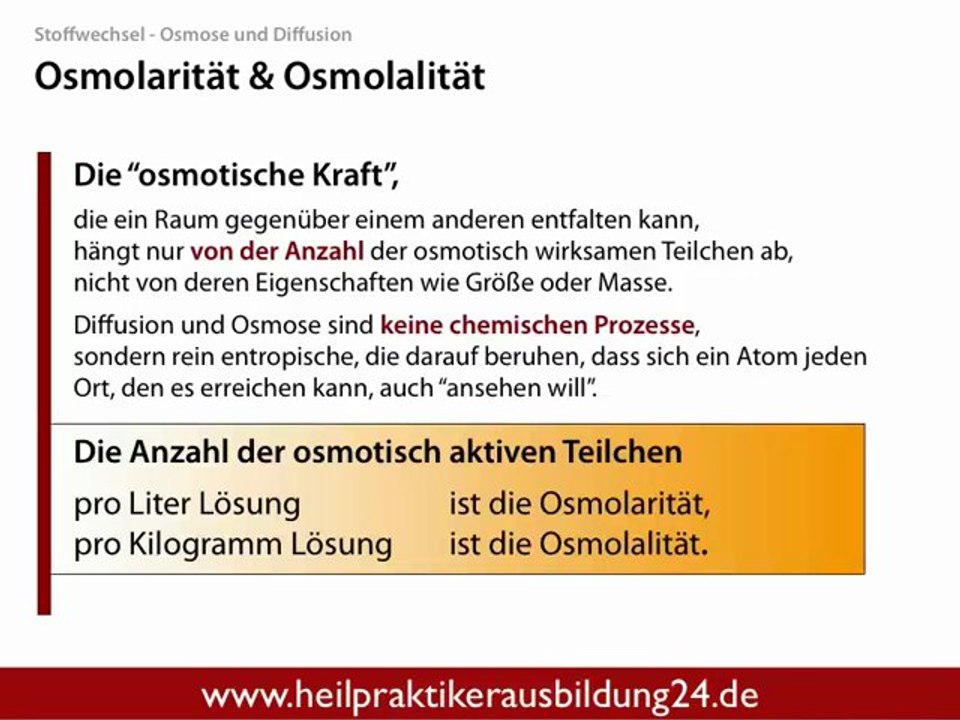 Die Osmose - ein Stoffaustausch der Zellen Teil 2