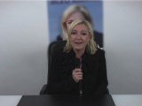 Cantonales : Marine Le Pen s'adresse aux Français.