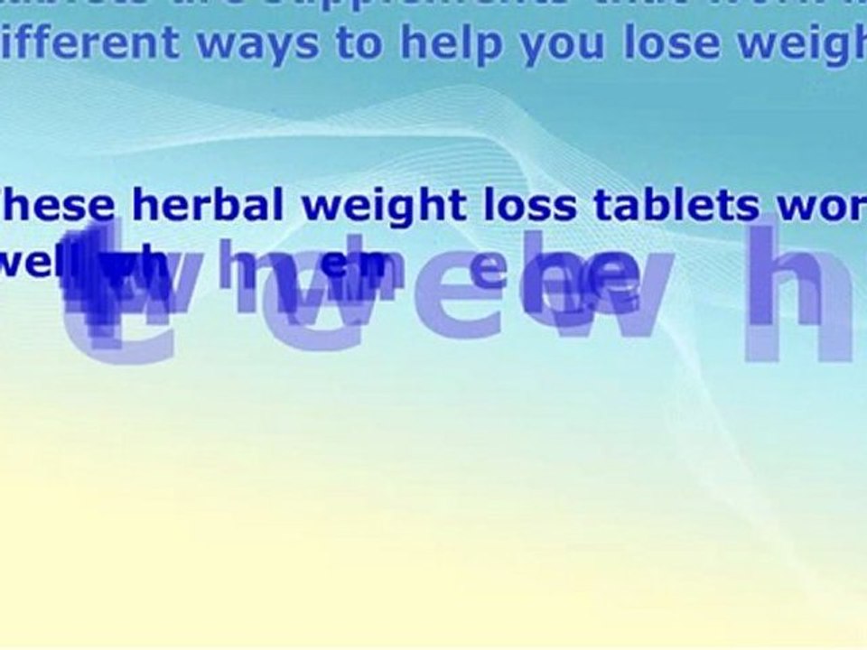Herbal Weight Loss Tablets
