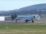 Take off Embraer ERJ-145 Air France régional Clermont Ferrand Auvergne Aéroport
