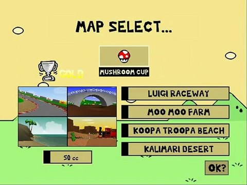 Super Mario Kart - Mario Kart 64 Retexture - Menus