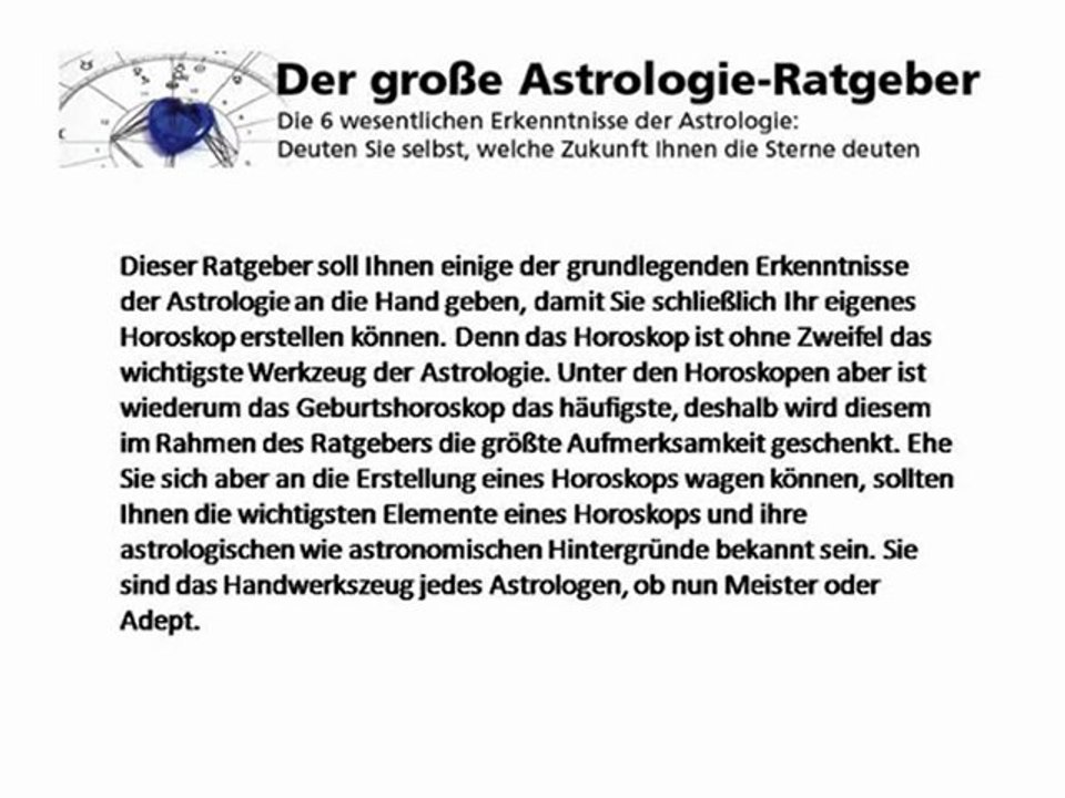 Der grosse Astrologie-Ratgeber