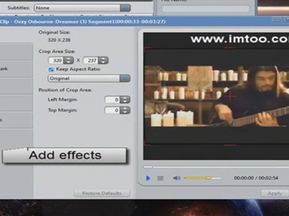Convert MP4/AVI/WMV/MPEG/MOV video files