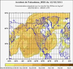 Le nuage radioactif de la centrale nucléaire de Fukushima au Japon