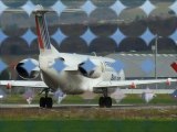 Fokker 100 Air France Britair Landing and Take off Clermont Ferrand Auvergne Aéroport