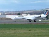 Embraer ERJ 145 Air France Regional Take off Clermont Ferrand Auvergne Aéroport