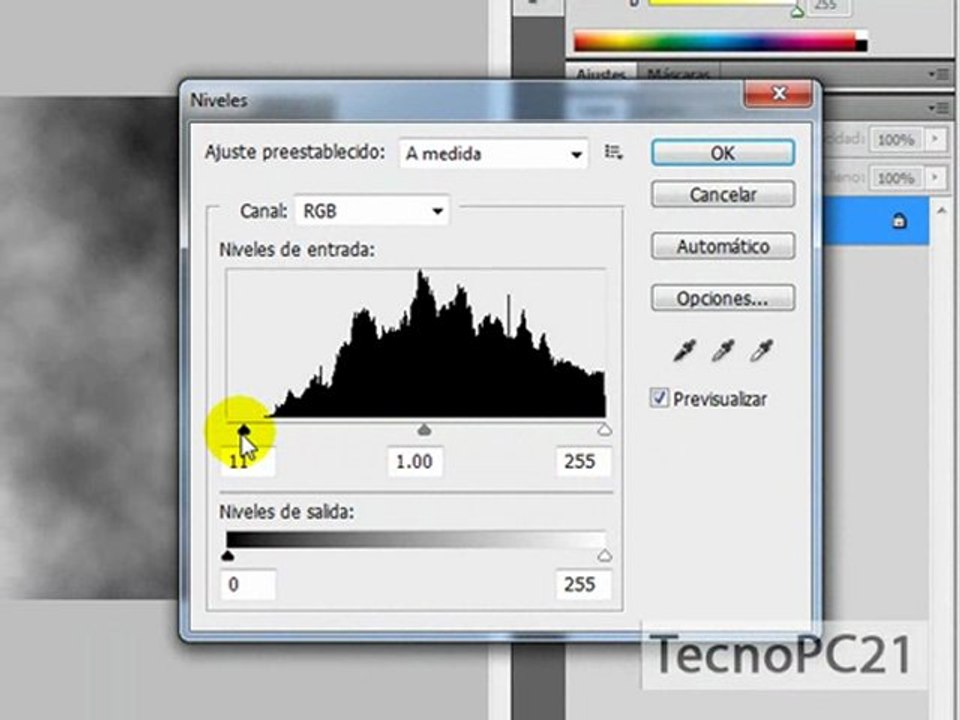 efecto photoshop rayo
