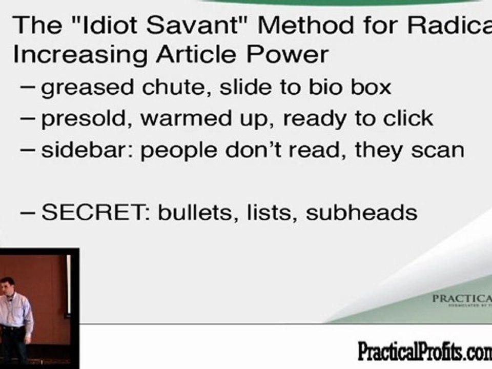 Kick Ass Article Marketing For Idiots