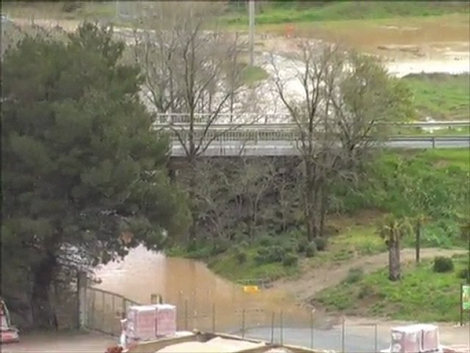 Inondations vues du clocher de la collégiale - 16-03-2011