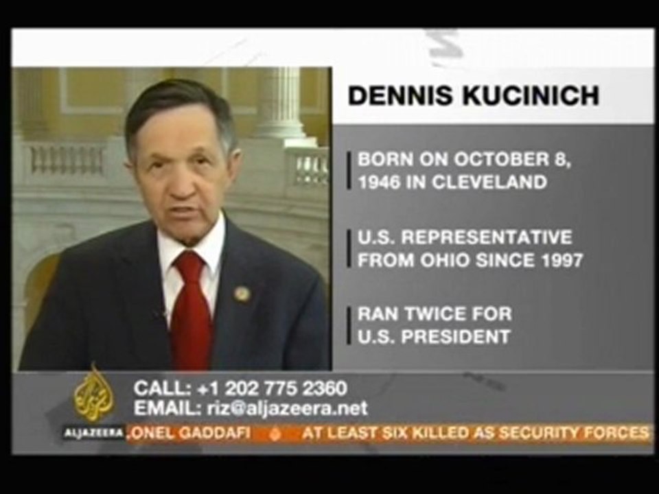 SEN. KUCINICH War on LIBYA is not constitutional