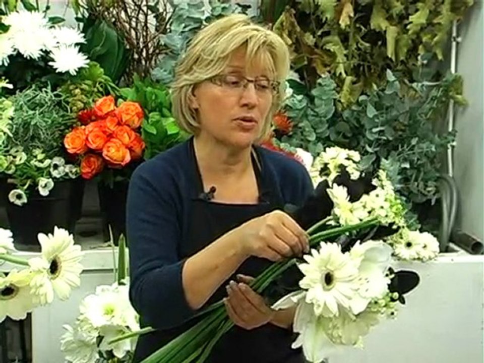 Composition d'un bouquet Noir & Blanc avec les Ateliers d'Aquarelle
