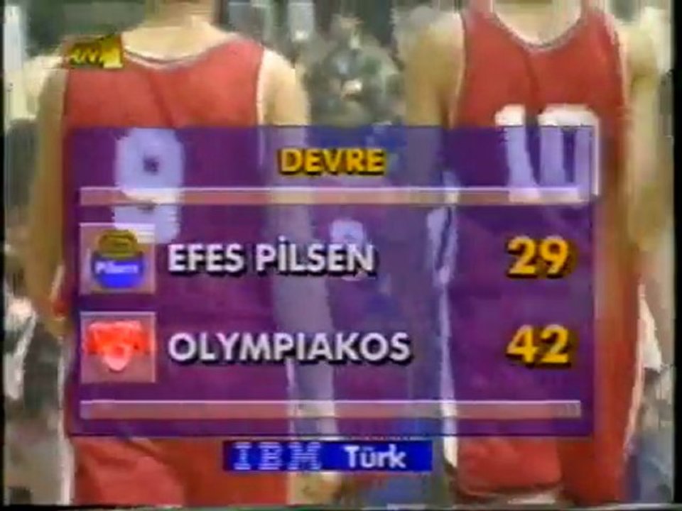 Efes Pilsen vs Olympiakos 42-77 Euroleague 1995 [www.keepvid.com]